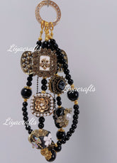 Black color bow phone charm bag charm keychain